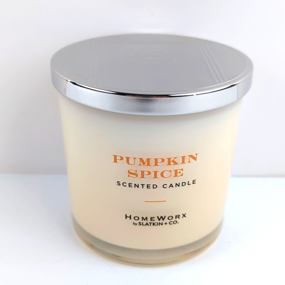 HomeWorx by Slatkin Pumpkin Spice Candle 14oz. 3-Wick